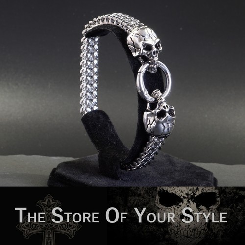 Armband totenkopf edelstahl - armband,