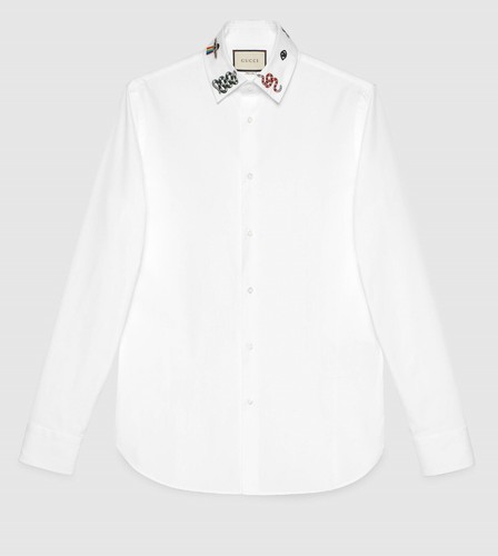 Gucci hemd mit besticktem - gucci,