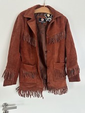 Original Western Fransen Wildlederjacke braun
