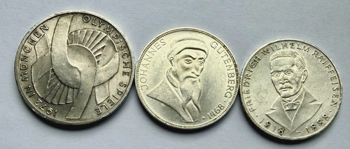 Silbermünze 1972 - silbermünze, dm