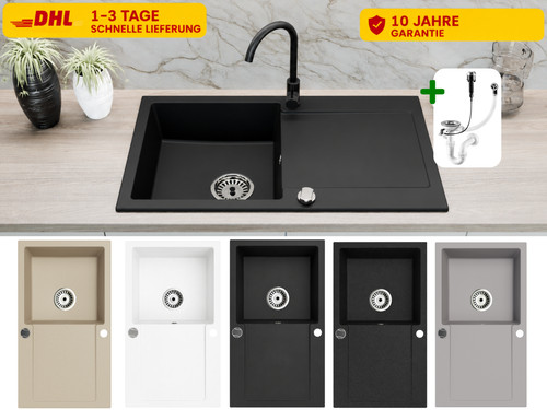 Granitspüle 90x50 mit - 90x50,