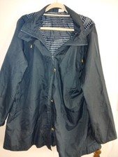 dünne Sommerjacke mit abnehmbarer Kapuze, dunkelblau, Gr. 50/52