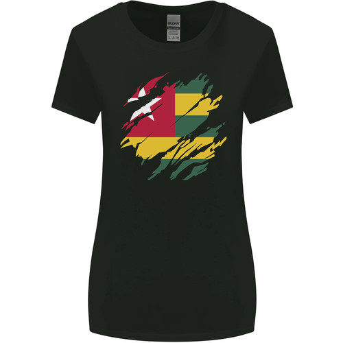 Torn togo flag - togoese, day