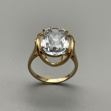 ZEITLOSER RING MIT 1 AQUAMARIN AUS 333/- GELBGOLD WERT 498,- €