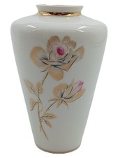 Porzellan Vase bauchig Rosen