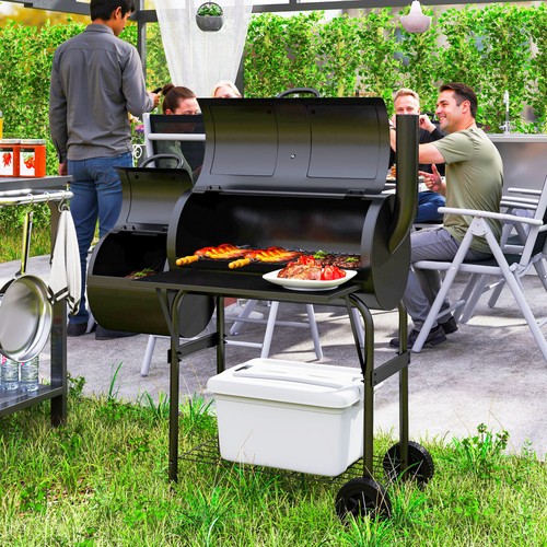 Holzkohlegrill aus stahl - aus,