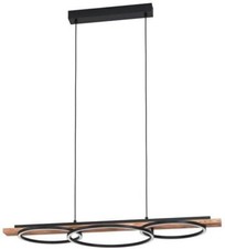 Eglo 99624 LED Boyal 3 Kreise Pendelleuchte Holz vintage dimmbar EEK:E (SpekA-G)