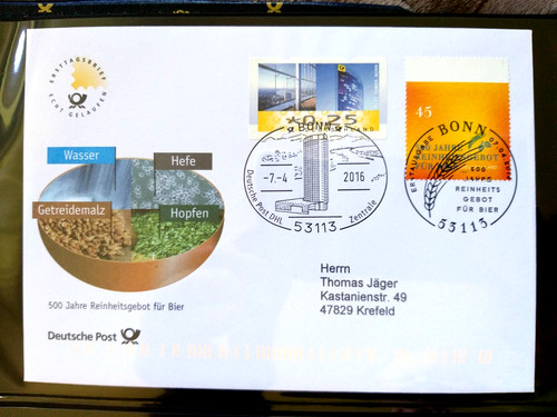 Brd 2016 fdc - fdc, jahre