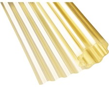 Gutta Polyesterwellbahn gelb transparent 76/18 30 m x 2 m Rolle = 60 m²