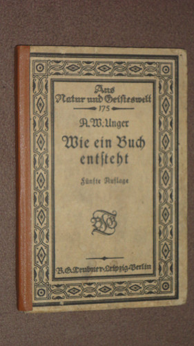 Unger wie ein buch - a.,