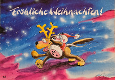 Diddl Postkarte - Nr. 48 - Depesche - Fröhliche Weihnachten - Spruch