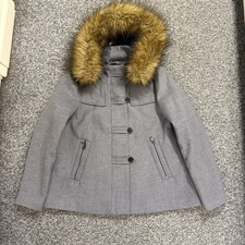 Zara Damen Mantel grau mit