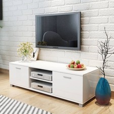 TV Schrank mit Glastüren Lowboard Fernsehschrank HiFi Fernsehtisch vidaXL