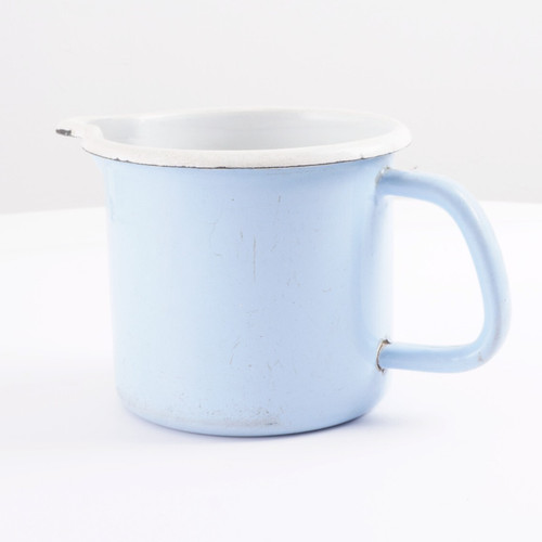Emaille milchkanne blau - emaille,