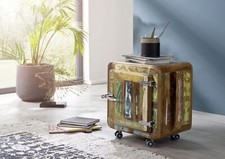 FREEZY #05 Rollcontainer Beistellschrank Mehrzweckschrank Massivholz Altholz