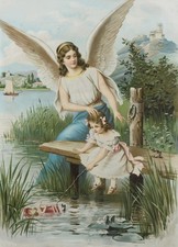Schutzengel / Lithographie /