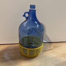 5 Liter Gallone blau Glasballon Flasche ohne Deckel