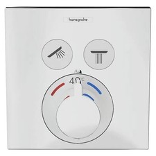Hansgrohe UP-Thermostatarmatur ShowerSelectEckig, Glas, Weis