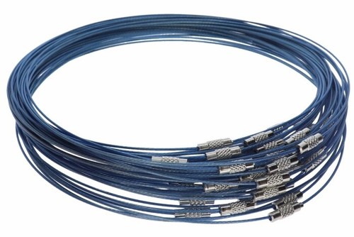 Stahlblau collier halskette - -,