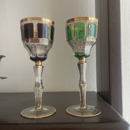 Römergläser mit goldrand - römergläser,