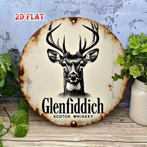 Blechschild rund glenfiddich - blechschild,