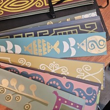 Allgäuer Borten Musterbuch 60er 70er Jahre Tapete Borte Bordüre Vintage Retro