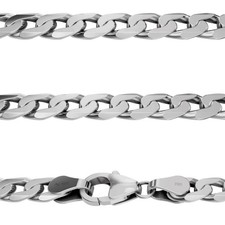 Echt Silber 925 Rh Panzer Armkette 4,5 mm facettiert Massiv Männer Armband 21 cm