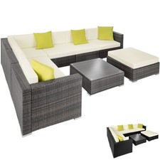 Polyrattan Sitzgruppe Lounge Gartenmöbel Sitzgarnitur Rattanmöbel Sofa Tisch Set
