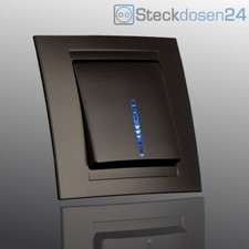 Moderna Schuko Steckdosen SCHWARZ  Steckdose Ausschalter Dimmer NEU