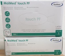 100 St puderfreie Latexhandschuhe, Einweghandschuhe Latex Medizinbedarf Pflege