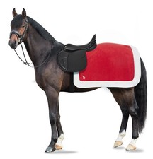 Pferde Weihnachtsdecke Nierendecke Fleece Ausreitdecke Rot, Gr. Pony o Full