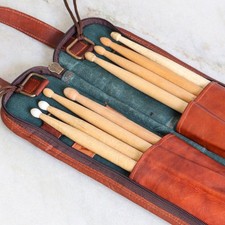 Drum Stick Bag Echtleder Drumstick Case Geschenk für Drummer Sticks Holder NEU