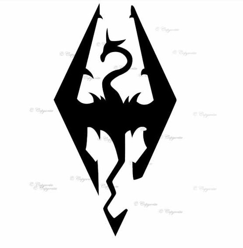 Skyrim gaming logo - gaming,