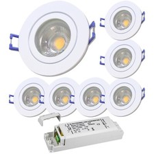 12Volt  | Bad Einbaustrahler IP44 | 3Watt  | MCOB LED  | Weiss | LED Trafo dabei