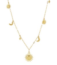 Sun Moon Star long Necklace