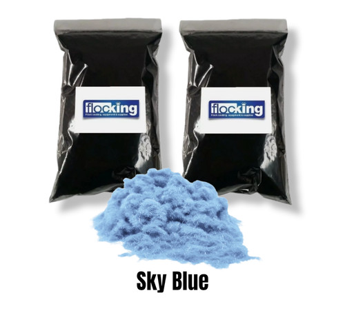 Beflockungsfasern himmelblau - , 2