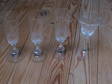 4 Sektgläser  Weingläser Nachlass Gläser  Antik