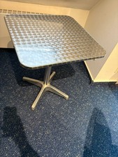 Balkontisch, Metalltisch 80 x 80 Edelstahl