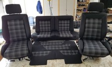 Bezüge der Ausstattung vom Golf 1 Cabrio aus GTD Stoff grau/ Stoff schwarz