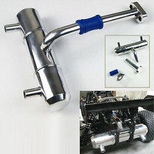 Aluminium Twin Tuned Auspuffrohr für HPI 5B 5T 5SC KM Rovan Baja Buggy Truck Car