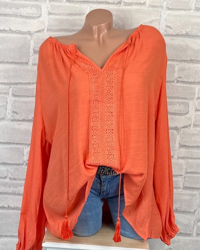 Long bluse tunika - long,
