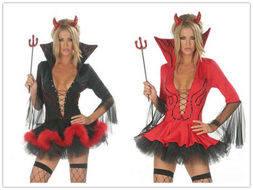 Damen halloween rot schwarz - halloween,