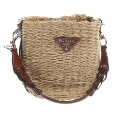 Prada Handtasche Weiß Braun