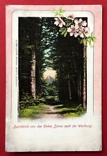 AK EISENACH um 1900 Durchblick von der Hohen Sonne nach der Wartburg ( 88242