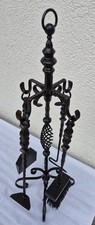 Kaminbesteck , Schmiedeeisen, rustikal