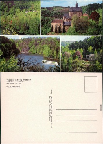 Ansichtskarte kriebstein - ansichtskarte,