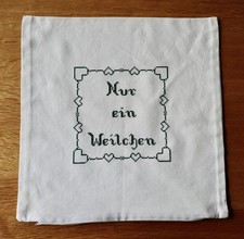 Sitzkissen-Bezug handbestickt, Kreuzstich