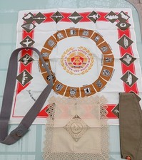 DDR NVA Konvolut  - Erinnerungstuch und Deckchen (top!) Koppel u. Schiffchen!!!