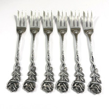 6 Kuchengabeln Rose 800er