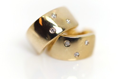 Damen gelbgold halbcreolen - damen,